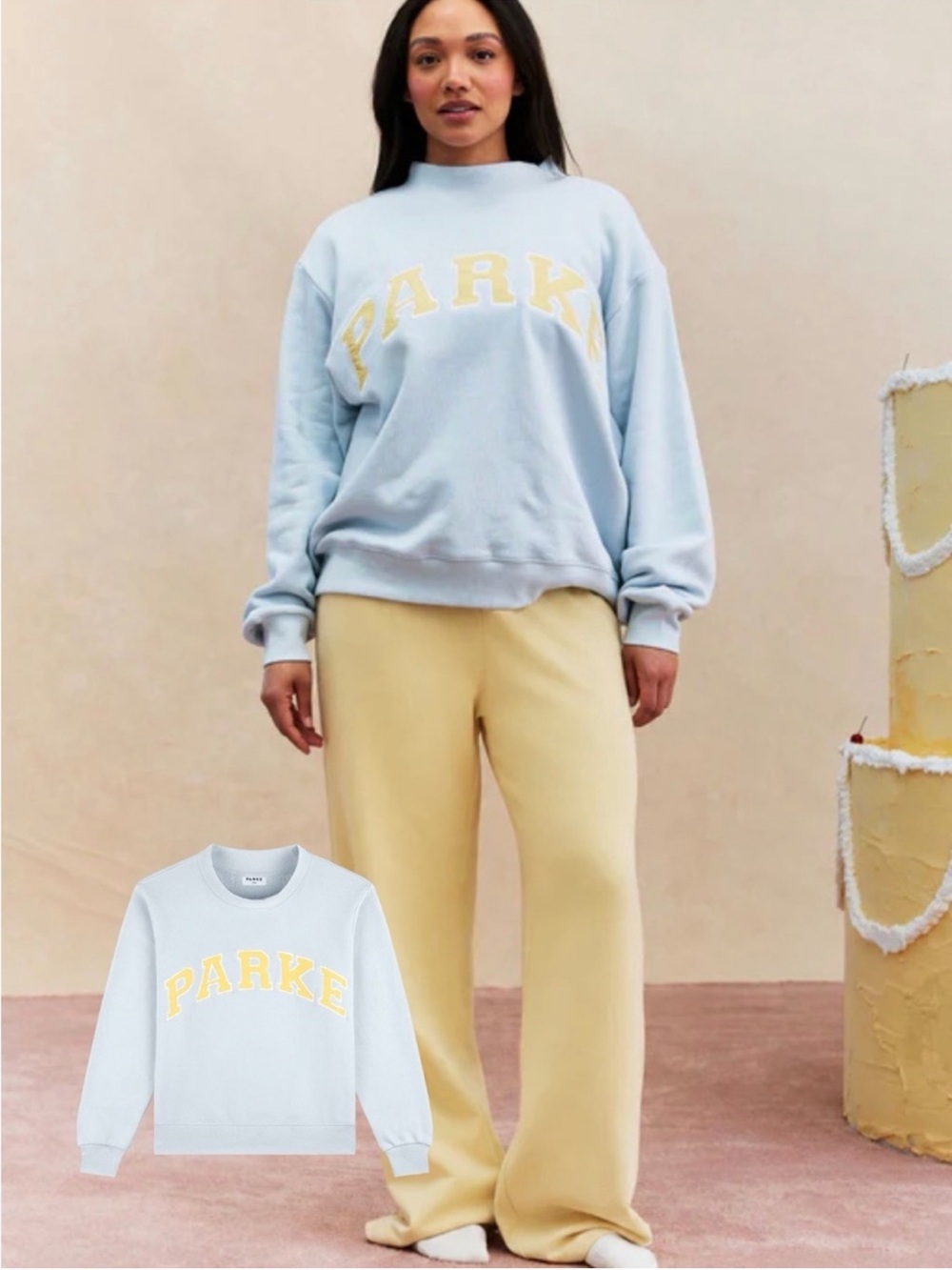 NWOT- PARKE L/XL Blueberry Lemonade Heritage Mock Neck
